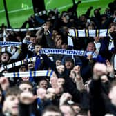 The Elland Road faithful get behind Leeds United during the Whites' 4-2 defeat to Manchester United. Pic: Simon Hulme.