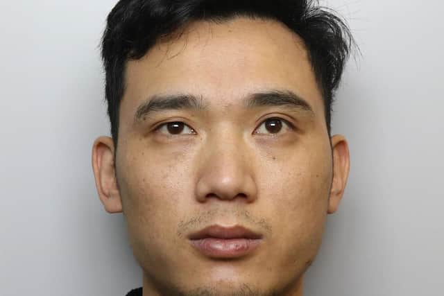 Duc Nguyen was locked up for two years after pleading guilty to producing cannabis. Leeds Crown Court heard police discovered plants worth more than £90,000 at a house in Beeston.