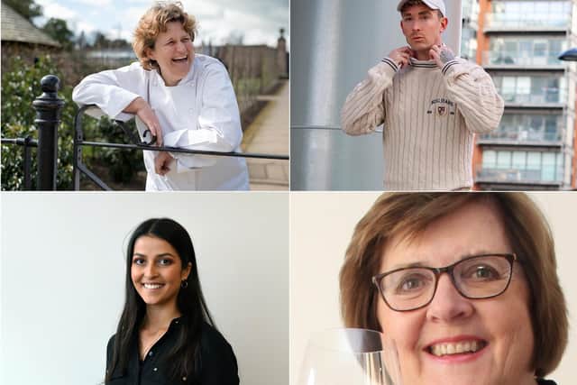 Clockwise from top left: Chef consultant Stephanie Moon, award-winning blogger Stanley Dru, wine writer Christin Austin and YEP business and lifestyle reporter Abbey Maclure