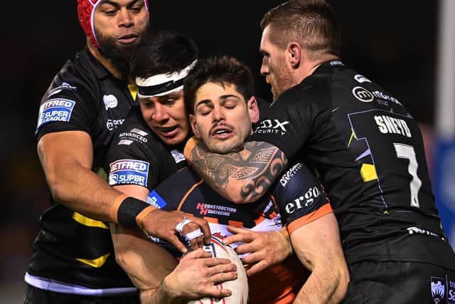 Castleford Tigers' Jake Mamo is fit to face Huddersfield Giants today. Picture: Bruce Rollinson.