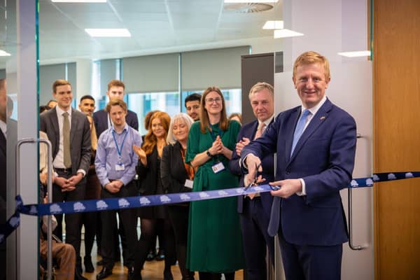 Tory party chairman Oliver Dowden officially opened the Conservatives' new HQ in Leeds on Thursday.