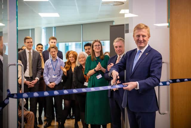 Tory party chairman Oliver Dowden officially opened the Conservatives' new HQ in Leeds on Thursday.