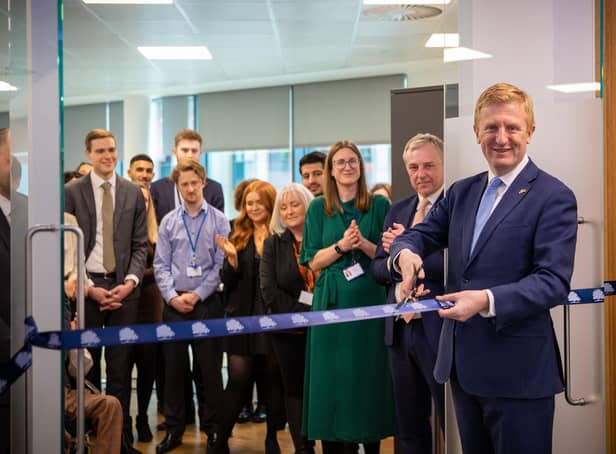 Tory party chairman Oliver Dowden officially opened the Conservatives' new HQ in Leeds on Thursday.