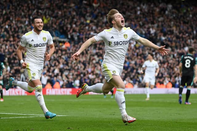 Joe Gelhardt restores Leeds United's lead in injury time. Pic: George Wood.