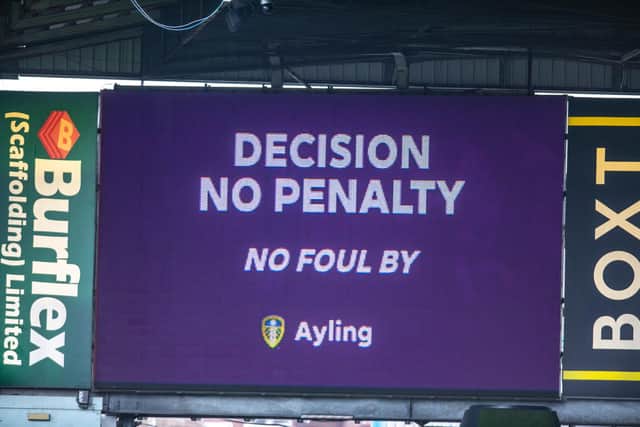 BIG MOMENT - Elland Road celebrated the VAR-assisted decision on a Norwich City penalty like a Leeds United goal. Pic: Tony Johnson