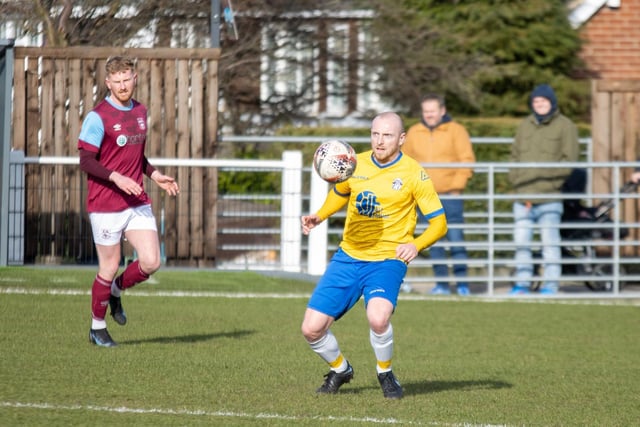 George Doyle looks on as Hemsworth MW have the ball. Picture: Mark Parsons