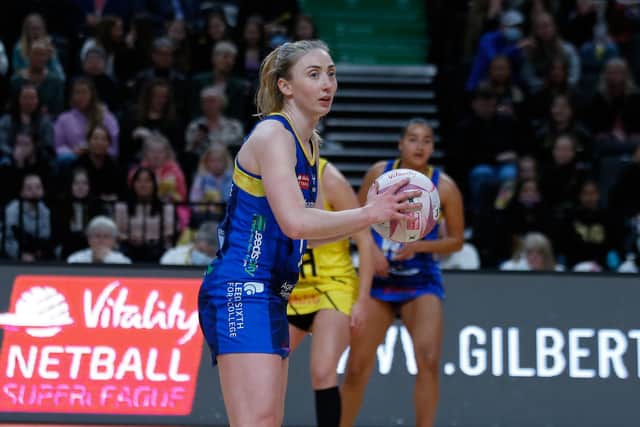 Leeds Rhinos' Jade Clarke in action against Manchester Thunder. Picture: Stephen Gaunt/Touchlinepics.com.