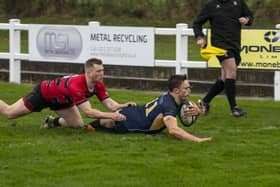 Leeds Tykes' Harry Jukes touched down at on against Caldy on Saturday. Picture: Tony Johnson.