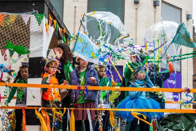 The Leeds St Patrick's Day Parade. Photo: James Hardisty