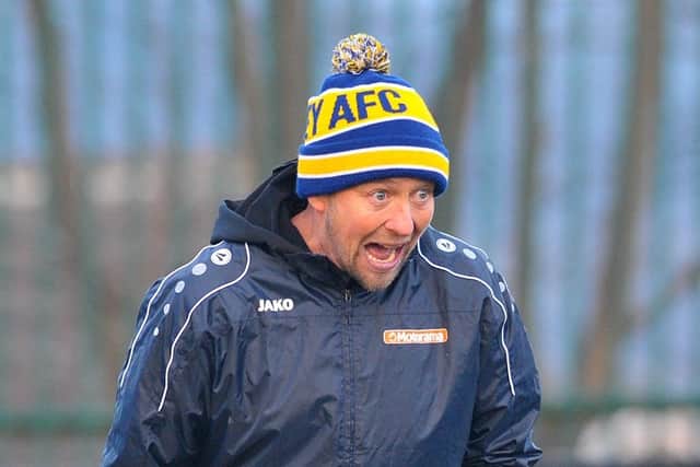 Guiseley joint manager Russ O'Neill. Picture: Steve Riding.