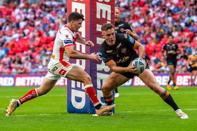 Tigers reached last year's final when Jake Trueman was among their try scorers in a loss to St Helens. Picture by Bruce Rollinson.