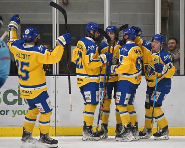 Leeds Knights are well-placed to finish as runners-up in the NIHL National regular season. Picture: Bruce Rollinson