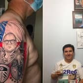 Chilean Whites fan Luis Mora, 51, has had his hero Marcelo Bielsa tattooed on his arm
