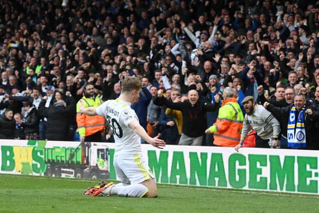 WHITES INTENT: Signalled by 19-year-old Leeds United forward Joe Gelhardt, Sunday's hero against Norwich City at Elland Road, above. Photo by Michael Regan/Getty Images.