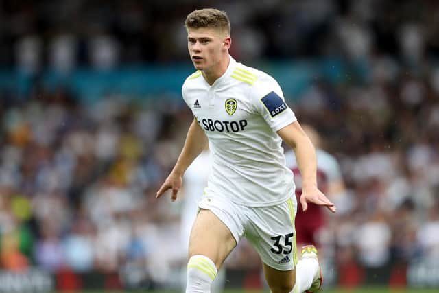 ROCK SOLID: Whites captain Charlie Cresswell was immense at centre-back as Leeds United's under-23s readily brushed aside Manchester United's under-23s at Elland Road. Photo by George Wood/Getty Images.