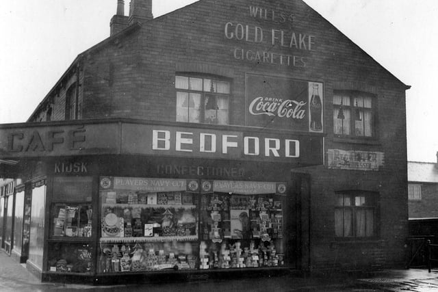 Bedfords confectioners on Middleton Park Road in February 1938. This photo is looking on to shop from Middleton Park Circus.