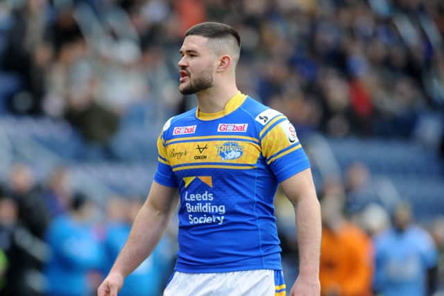 James Bentley returns to the Leeds Rhinos squad to face Salford on Friday after serving a four-match ban. Picture: Steve Riding.