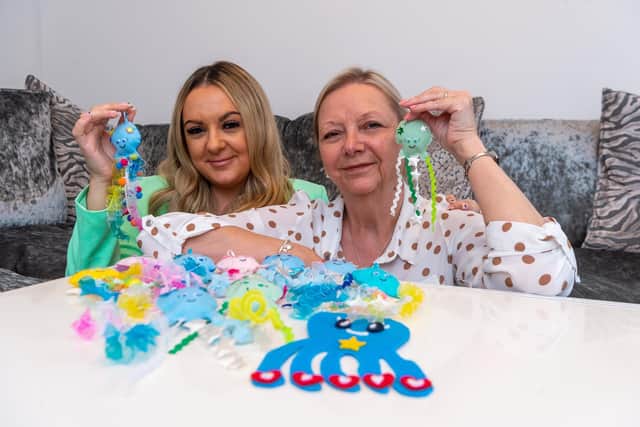 Hayley Storrs, from Leeds, pictured with her mum, Angela.