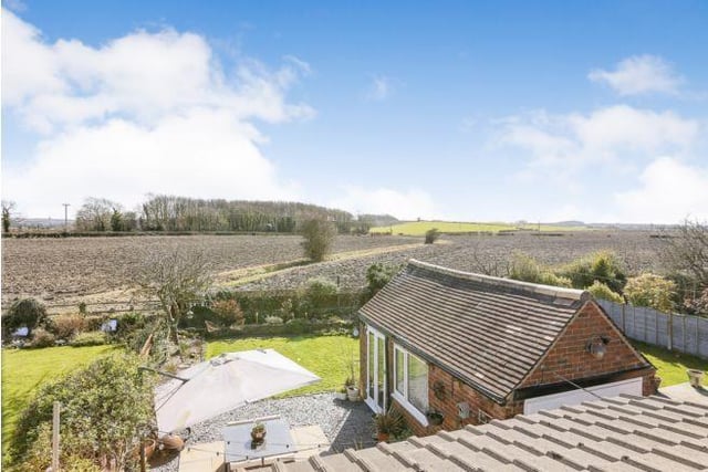 The views from the property overlook the surrounding east Leeds countryside.