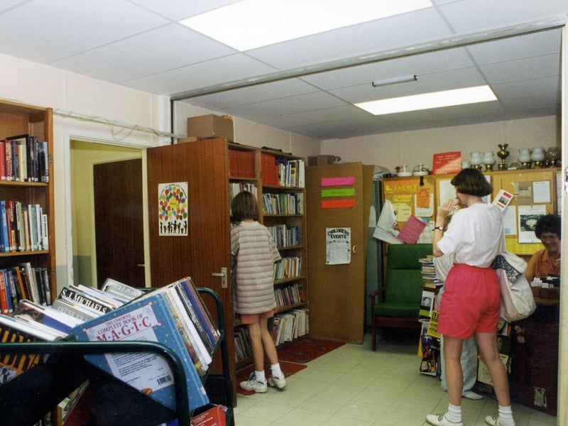 Inside New Farnley Branch Library located within New Farnley Community Centre on Low Moor Side.