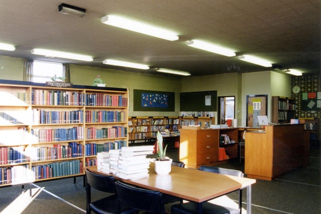 Inside Drighlington Library on Moorland Road. This branch opened in 1975 following the closure of the old library on Wakefield Road.