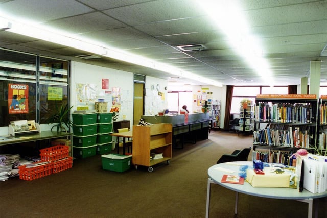 Inside Woodhouse Branch Library locoated within Blenheim Middle School on Craven Road. Both the library and school are now closed.