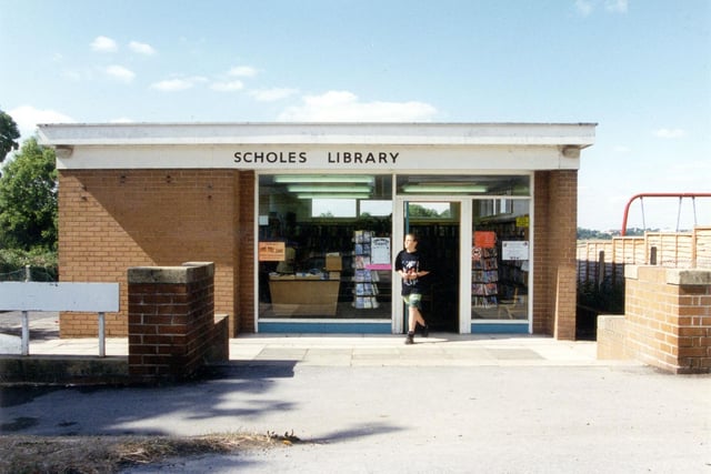 Scholes Library on Station Road, a small branch library run by Leeds City Council.