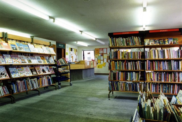 Inside the former Osmondthorpe Branch Library on Neville Road. This view is looking from the children's section towards the counter. Services have since been transferred to the Osmondthorpe One-Stop Shop on Wykebeck Mount.