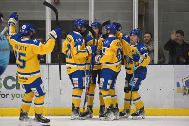 ON A ROLL: 
Leeds Knights moved up to third in the NIHL National standings with a 6-1 win over Milton Keynes Lightning Picture: Bruce Rollinson