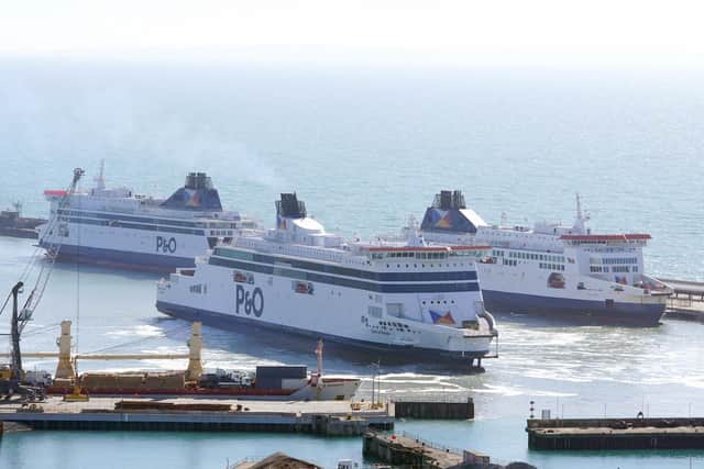 P&O Ferries has suspended sailings ahead of a “major announcement”. PA.