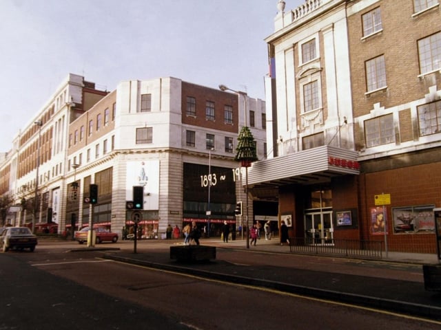 The Odeon cinema on the corner New Briggate and The Headrow pictured in March 1993.