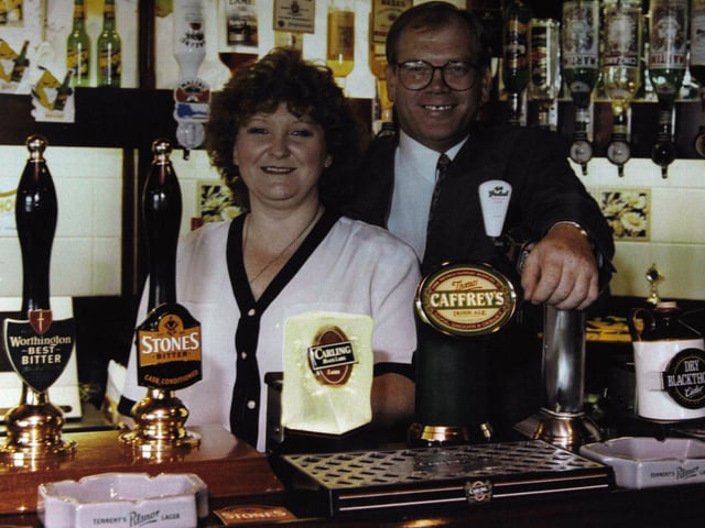 Your hosts at the the Vesper Gate pub on Abbey Road in January 1993.