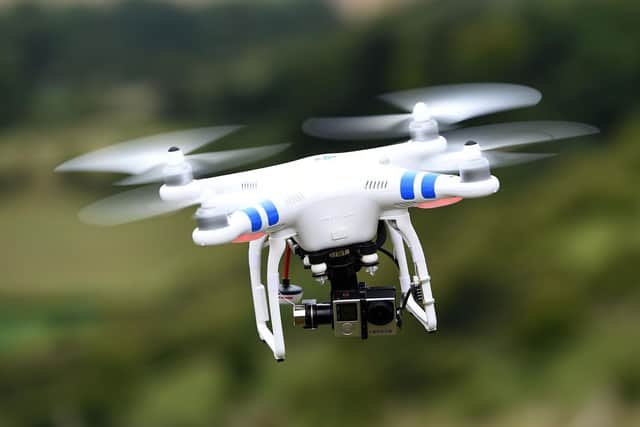 Reports had been received about a man behaving suspiciously by flying the camera-fitted device behind Ossett Police Station. Picture: PA