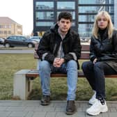 Volodymyr Chapman, 27 doing a PHD in Leeds met Cousin Yulia Volonnikovg, 24 a call centre worker from Eastern in Kyiv Ukraine, at the Polish Border. They are now trying to get a UK Visa from the application Centre in Rzeszow, Poland.