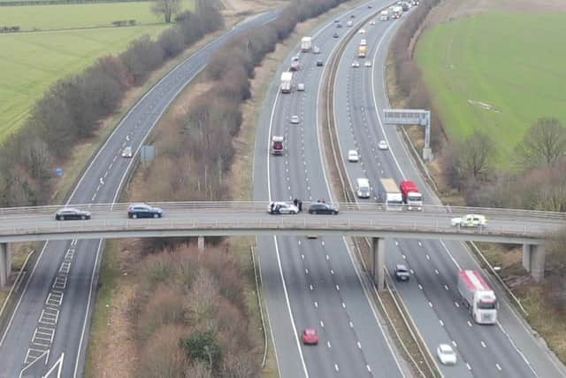 The A1(M) has been closed heading southbound at junction 41