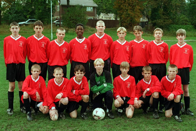 Farnley Park High School U-15s team pictured in October 1996. Back row from left, are Paul Nelson, Michael Lawrence, Lee Butterworth, Francis Lyon, Stephen Talbot (captain), Mitchell Hardisty, Danny Whelan, David Taylor and Matthew Bryant. Front row, from left, are Craig Turnbull, Ashley Brewer, Andrew Punter, Joe Suggitt, Steven Robinson, Dale Dodsworth and David Whittingham.