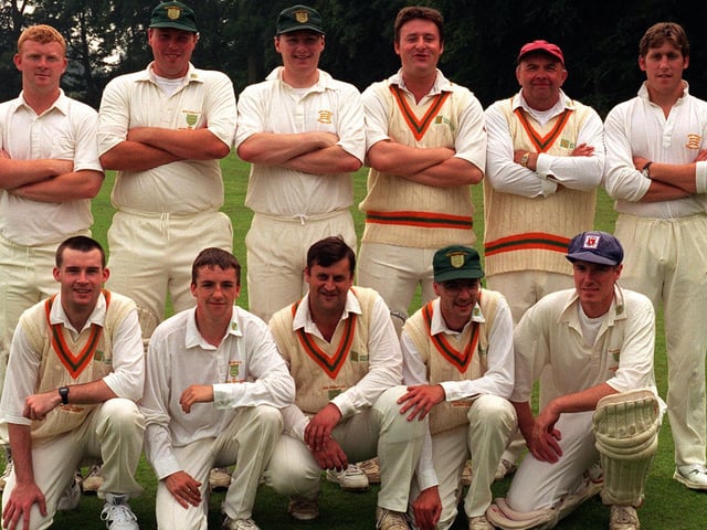 New Farnley CC who played in Division 1 of the Central Yorkshire League in July 1997. Pictured, back row from left, are Kevin Page, Simon Lindsay, Craig Russell (captain), John Storey, Ian Swarbreck, and Jim Metcalfe. Front, from left, are Noel Bullock, Ryan Robinson, Ian Bell, Gary Simpson and Richard Good.