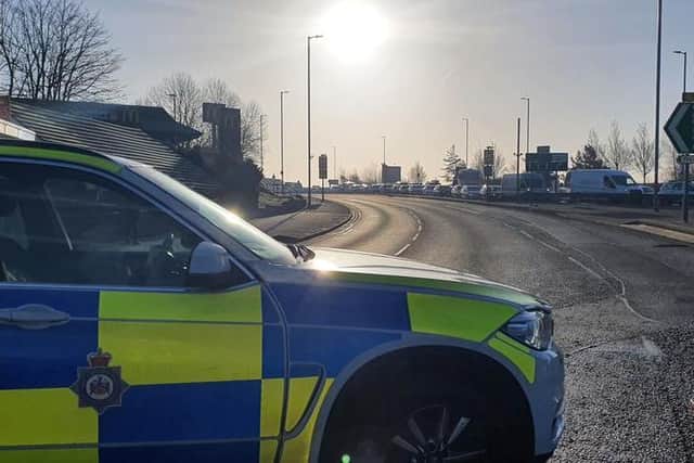 A a motorcyclist was seriously injured in a crash. Pictured provided by WYP Roads Policing Unit.