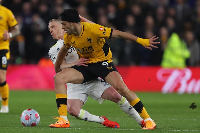 7 - Couldn't control it in the first half. In the second half launched into tackles, used the ball pretty well with Wolves on the back foot.
Photo by GEOFF CADDICK/AFP via Getty Images.