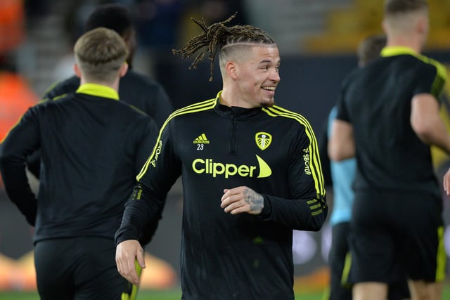 Kalvin Phillips looks happy to be back involved after a lengthy spell on the sidelines with a hamstring injury.