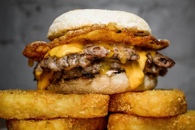 The Meat:Stack team have crafted a small yet perfectly-formed menu of double or triple cheeseburgers, sides, shakes and desserts