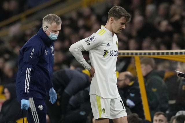 Diego Llorente is substituted off with back pain.