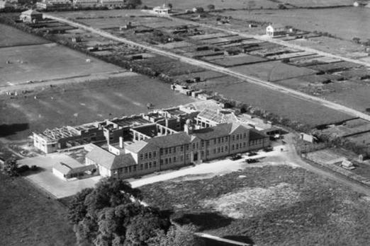 The construction of Prince Henry's Grammar School in the 1920s.
