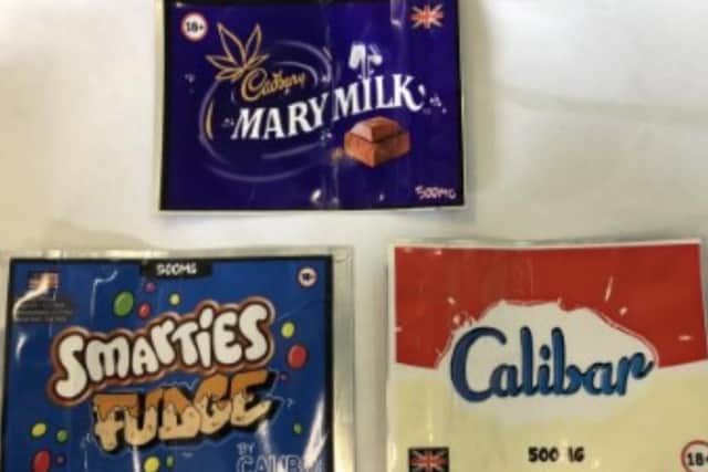 The drugs, disguised in sweet and chocolate wrappers, were seized in Wakefield as part of a week-long operation targeting county lines crime (Photo: West Yorkshire Police)