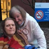 Jason and Sue Kelk, pictured together during one of Jason's trips outside St James' Hospital