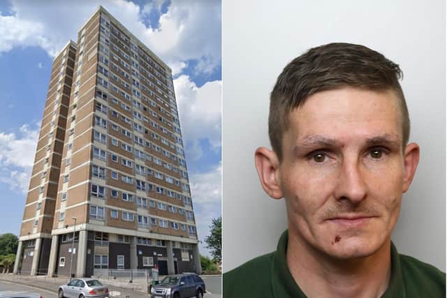 Arsonist Dwayne Senior was given an extended prison at Leeds Crown Court for putting lives at risk when he set fire to a flat at Burnsall Croft, Armley.
