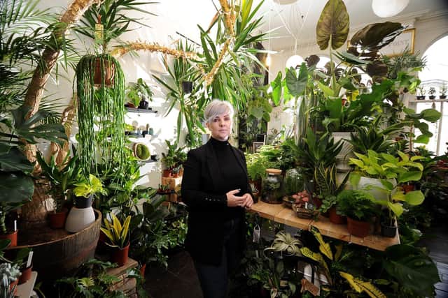 Pictured is Sonia Pounder, owner of The Plant Point, Leeds Corn Exchange. Photo: Tony Johnson