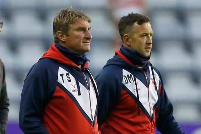 Tony Smith and Danny McGuire. Picture: Ed Sykes/SWpix.com.