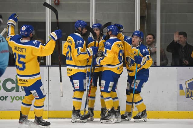 Leeds Knights edged out NIHL National rivals Bees IHC 6-5 at Elland Road on Saturday night. Picture: Bruce Rollinson