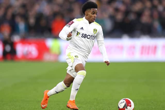 Leeds United winger Crysencio Summerville has been suggested by fans as a strong contender to fill the gap left by Raphinha should the Brazilian leave this summer. Pic: Alex Pantling.
